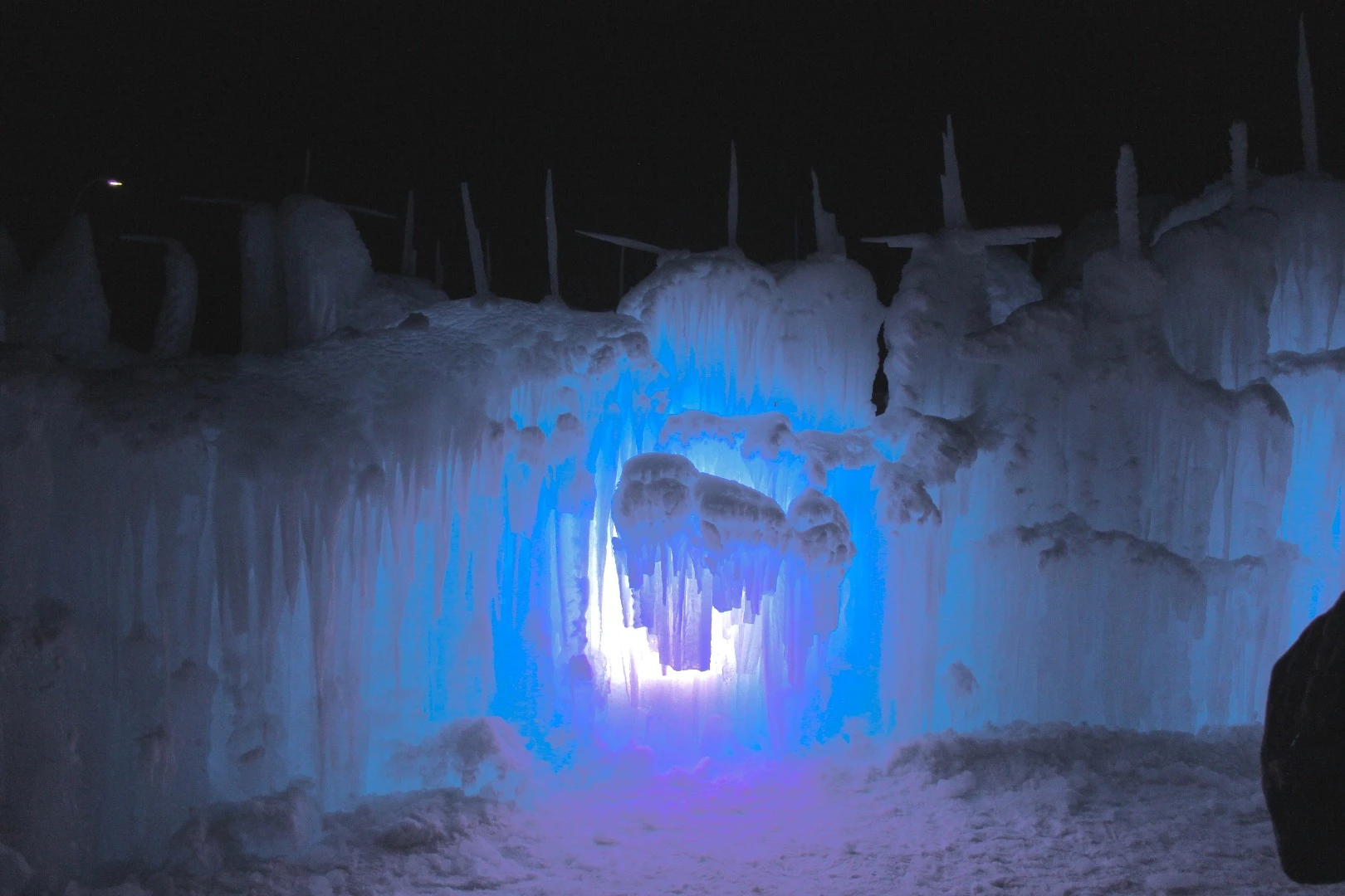 Details of the Edmonton Ice Castle