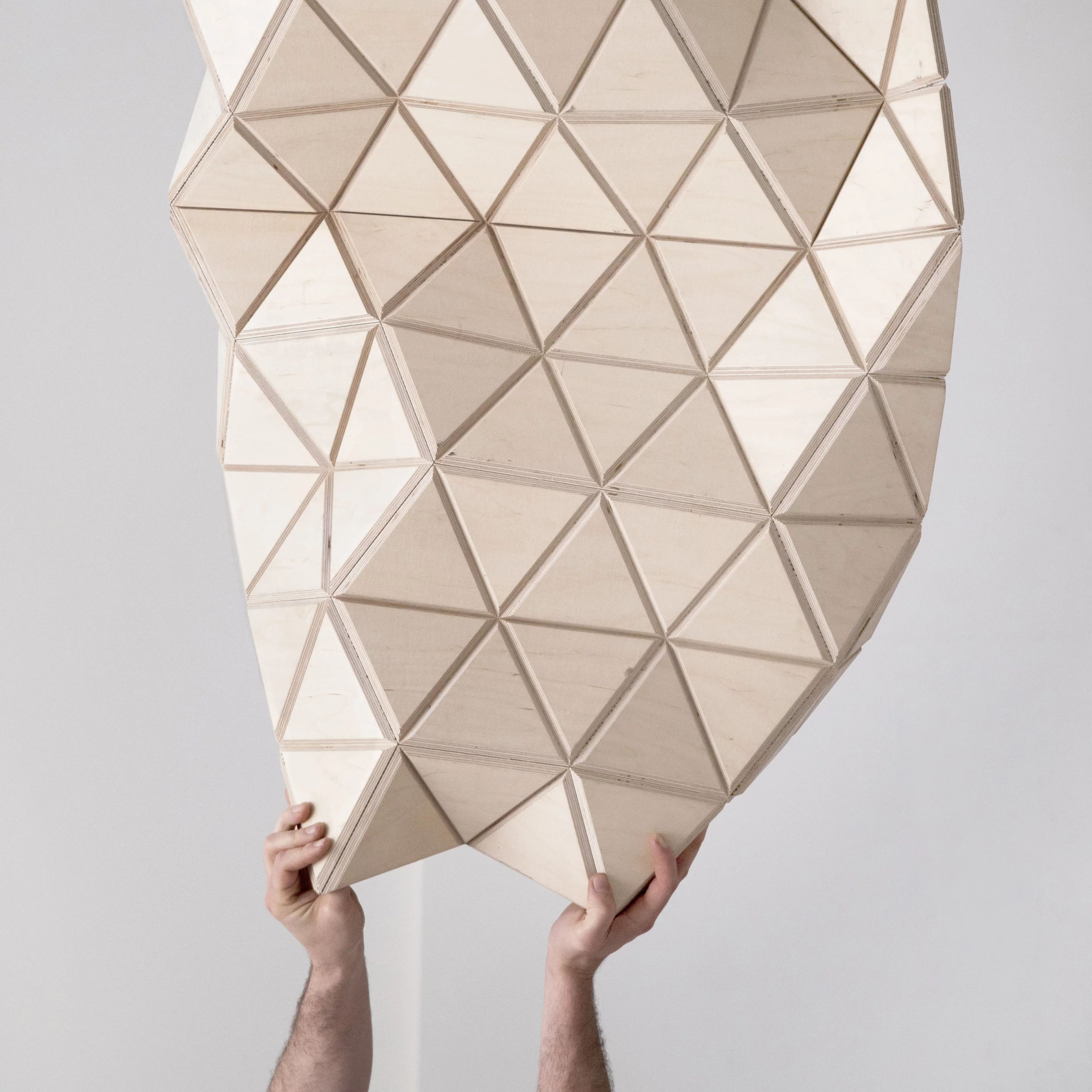 A composite nylon and polymer mesh is sandwiched between sheets of Finnish plywood, all of which is glued together using a custom mixed adhesive (Image: MammaFotogramma)