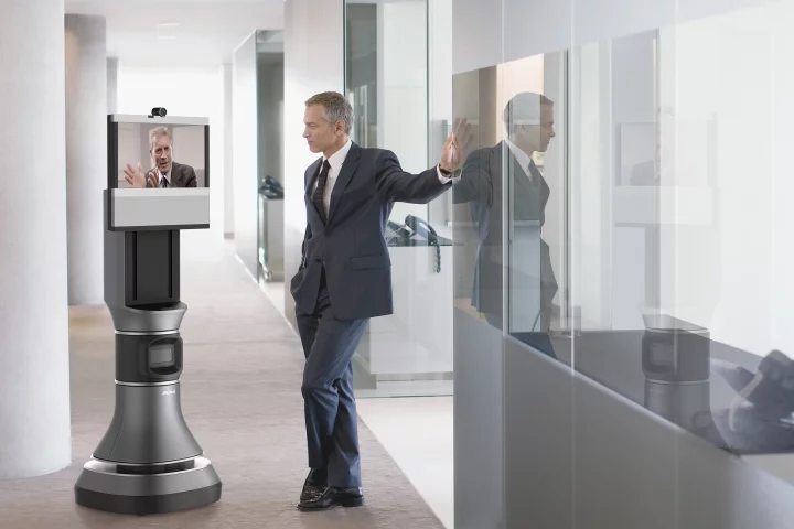 The iRobot Ava 500 in an informal conversation
