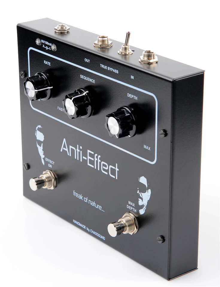 The pedal's job is simply to smash apart the signal according to settings chosen by the player, then let it rip through the amp