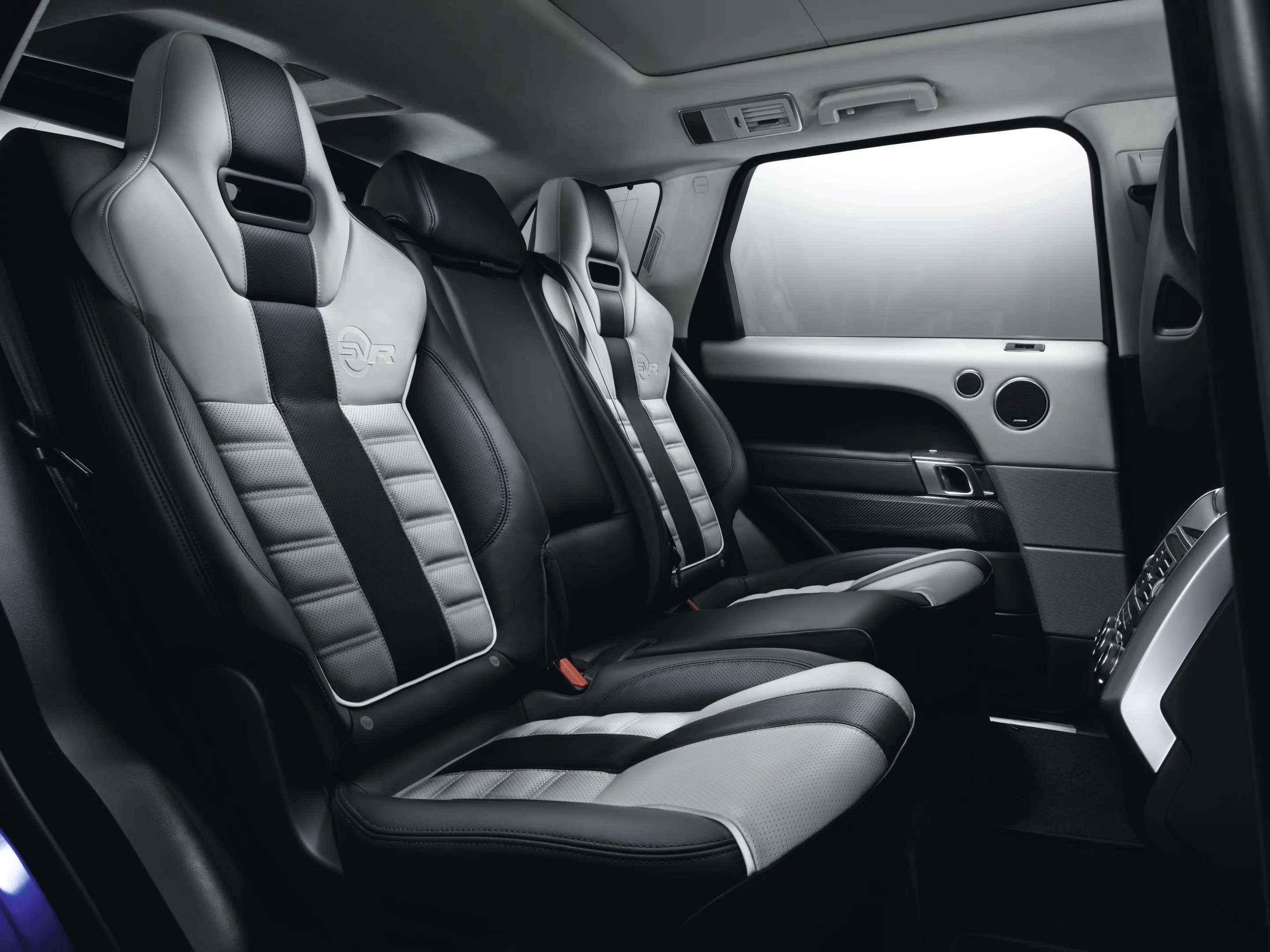 The 2015 Range Rover Sport SVR has racing-style seats