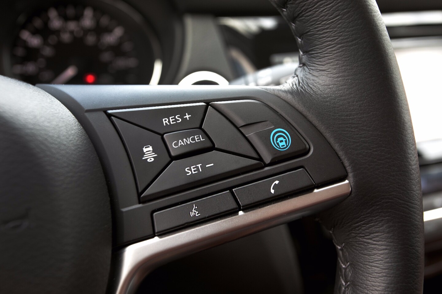 Activated by the ProPILOT button on the steering wheel, the system in the 2018 Rogue can be overridden at any time if the driver intervenes