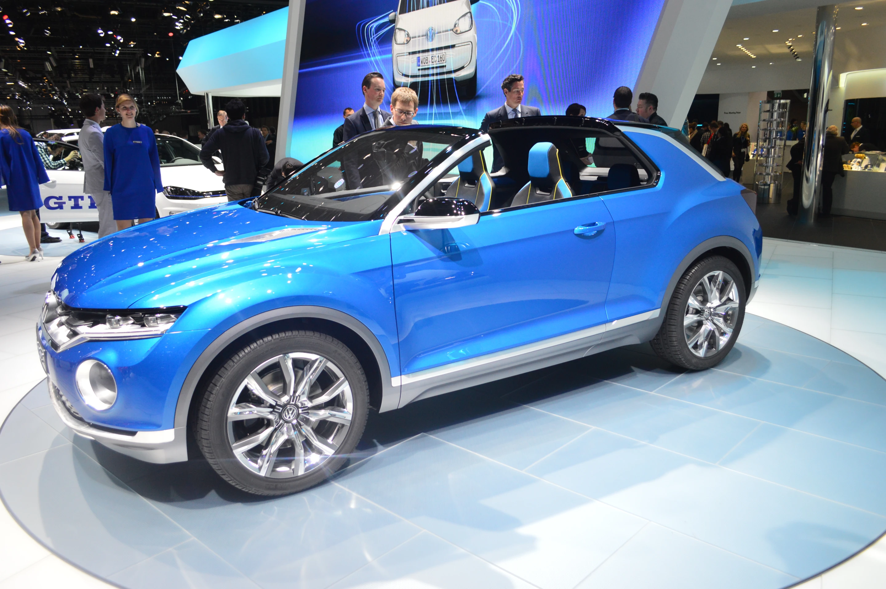 Volkswagen's T-ROC concept mini-SUV, at the Geneva Motor Show