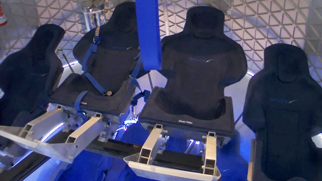Each seat is capable of holding an adult up to 6 feet 5 inches (1.96 meters) tall , and weighing up to 250 pounds (113.4 kg)