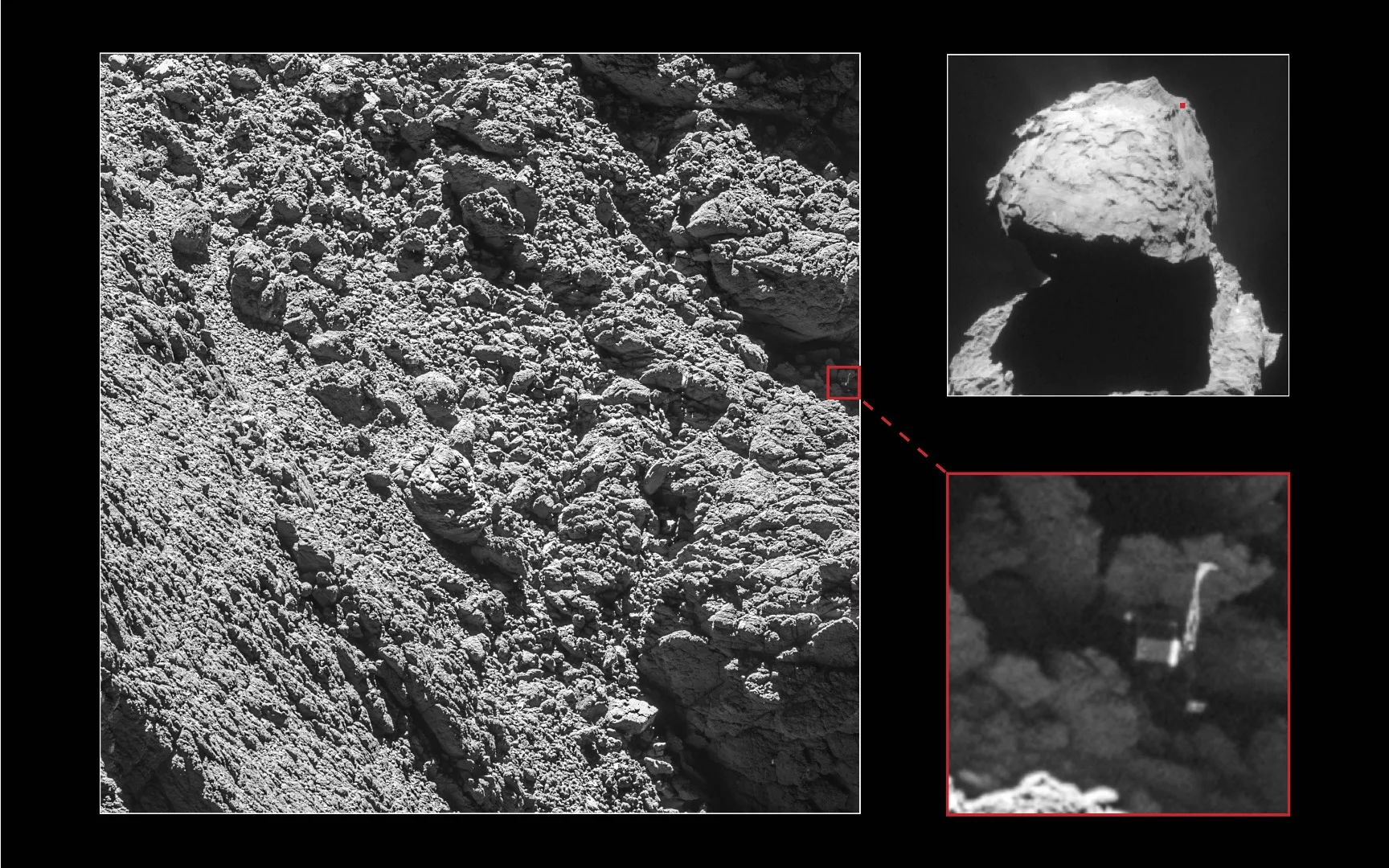 Rosetta’s lander Philae has been identified in OSIRIS narrow-angle camera images