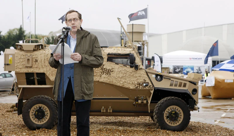 The Foxhound was displayed at the Defence Vehicle Dynamics Exhibition (Photo: © Crown Copyright/MOD 2012)