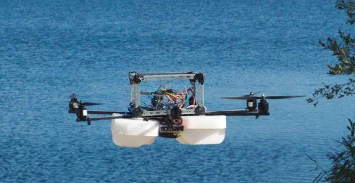 The UAV in flight