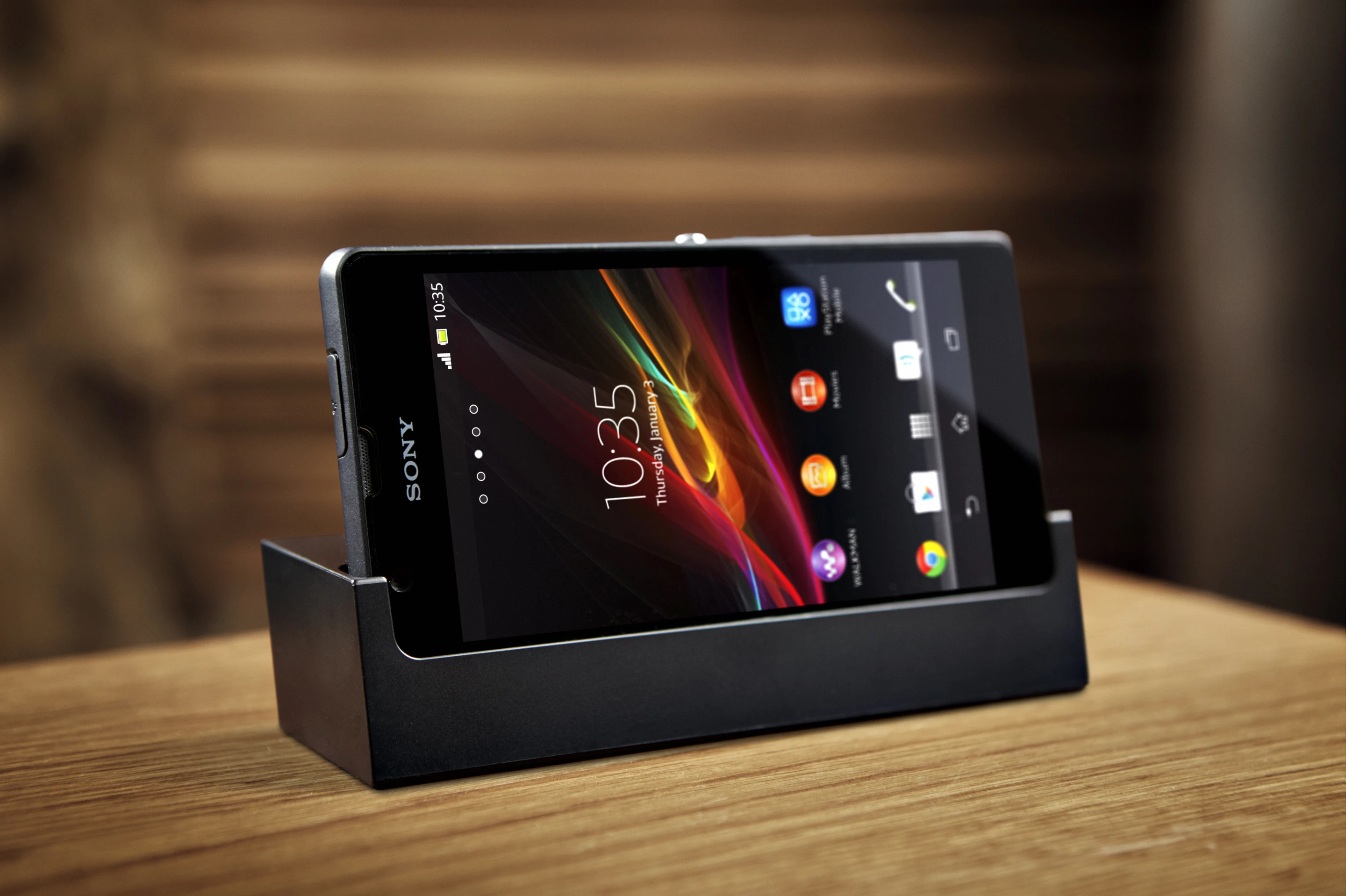 The Xperia ZR and charger