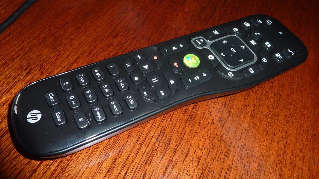 The included Windows Media remote control