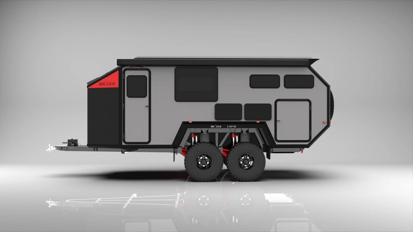 The EXP-8 is about to become Bruder's flagship and largest off-road camping trailer