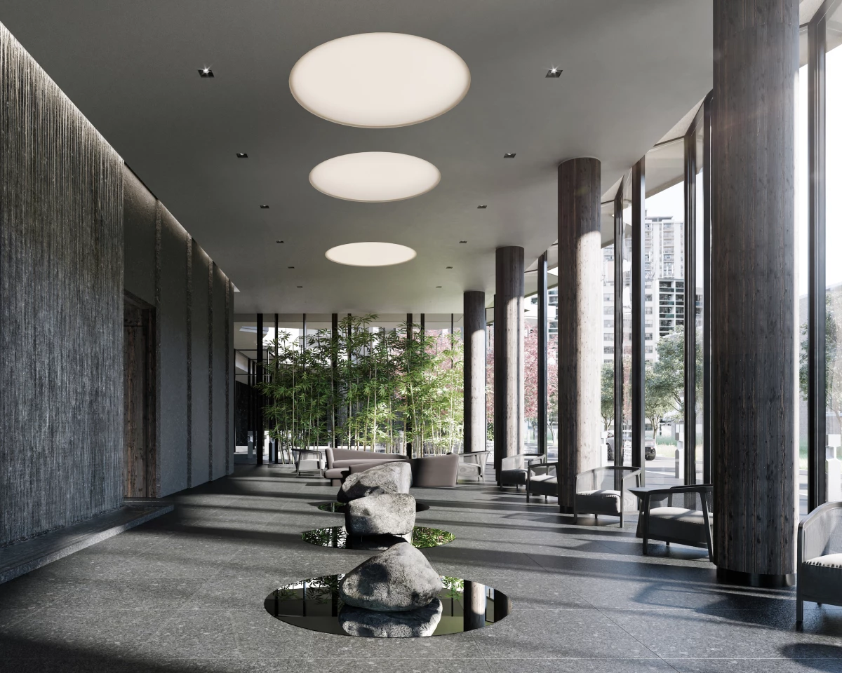 untitled consists of two high-rise towers joined by a podium