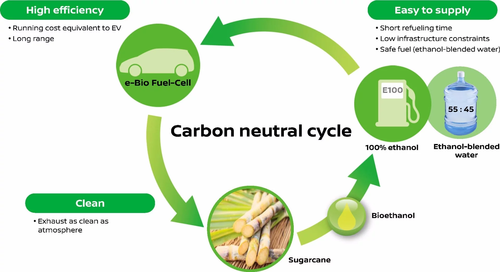 Biofuel can be created out of corn or sugar cane and other sources