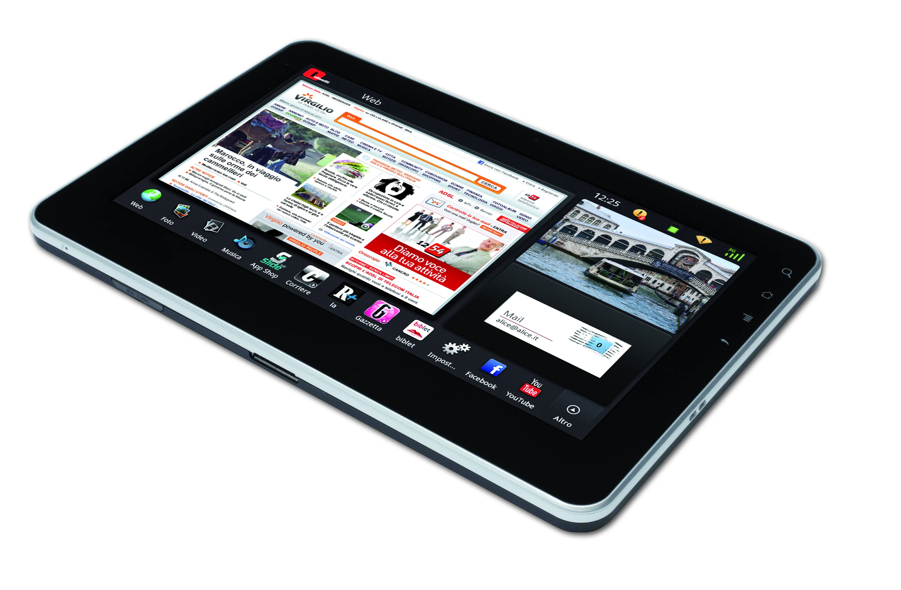 Olivetti has announced Italy's first entry into the tablet market - the Android-based OliPad 100