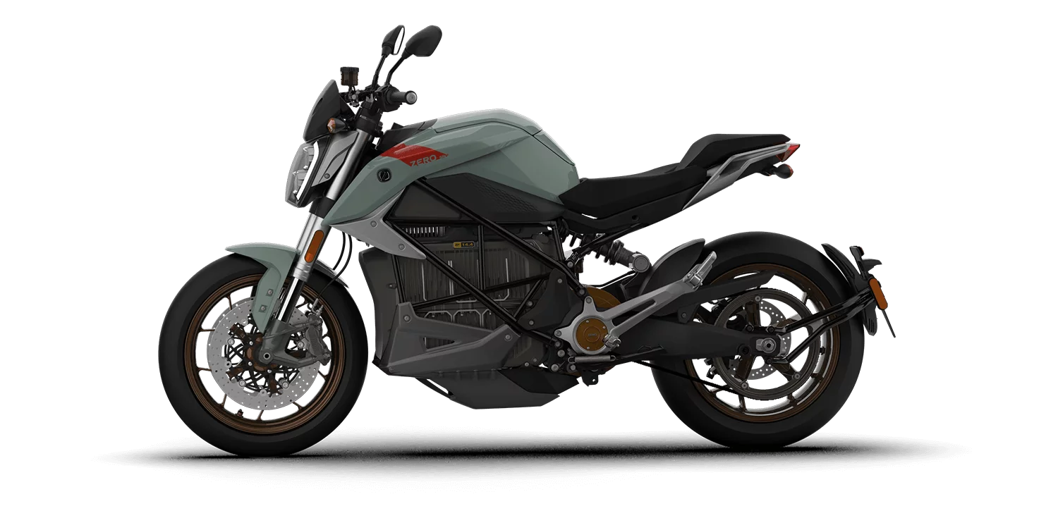 The swingarm pivots around the new 110-horsepower motor