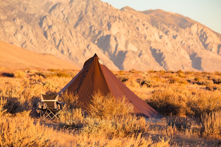 A tent fabric being developed at the University of Connecticut would help desert setups like this one stay cooler (not the actual research tent)