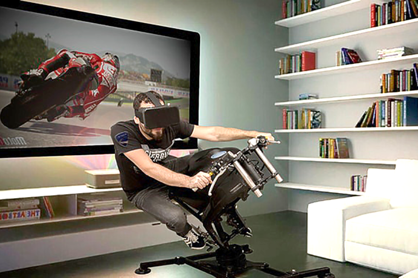 LeanGP debuts leantosteer home VR motorcycle simulator
