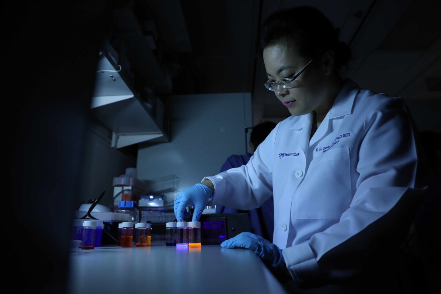 Dr. Kim in her lab