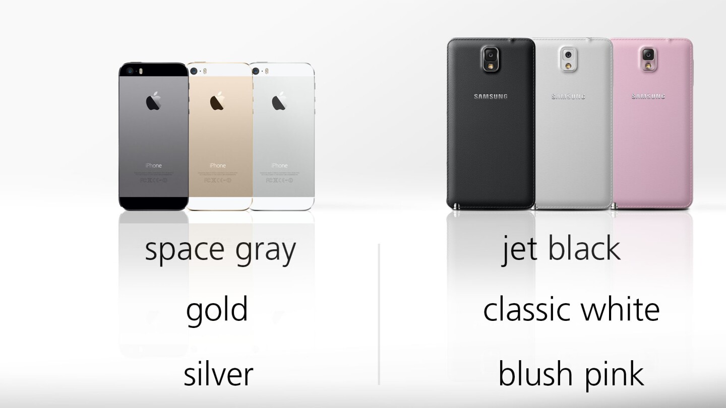Each handset ships in three different colors