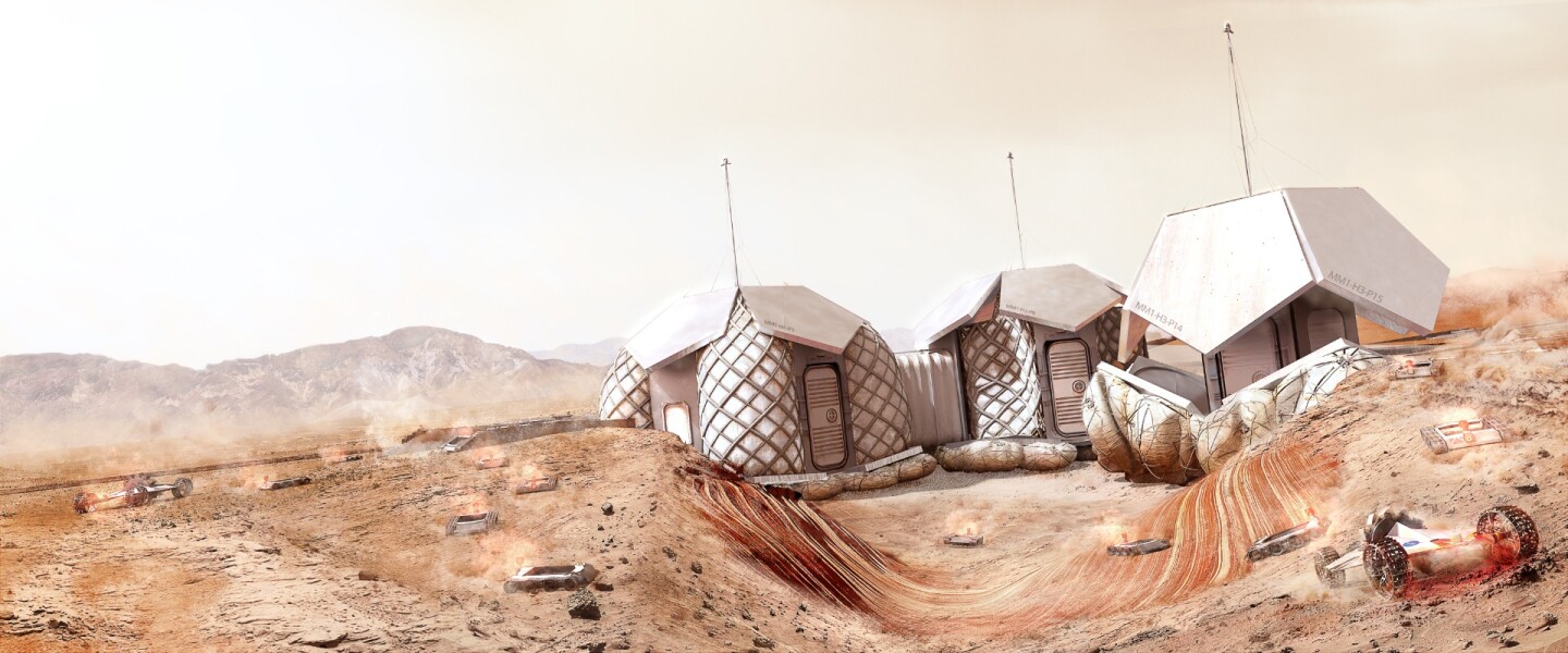 Foster + Partners designs robotbuilt 3Dprinted Mars shelter