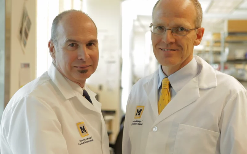 Dr. Scott Hollister (left) and Dr. Glenn Green created the device