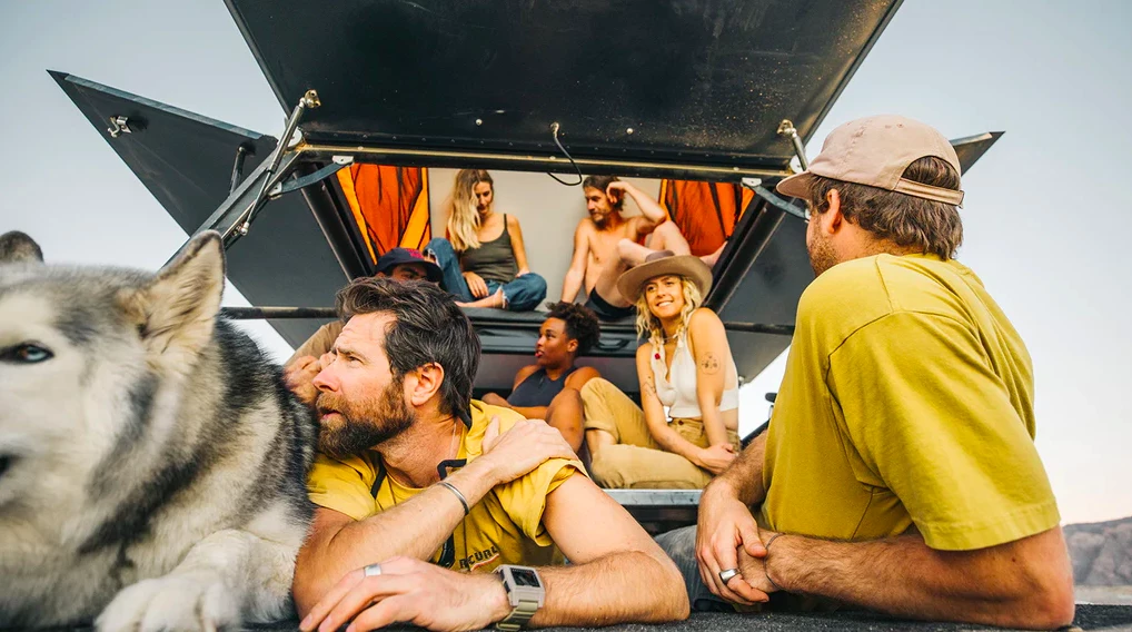 Putting together a little party in the GFC Platform Camper