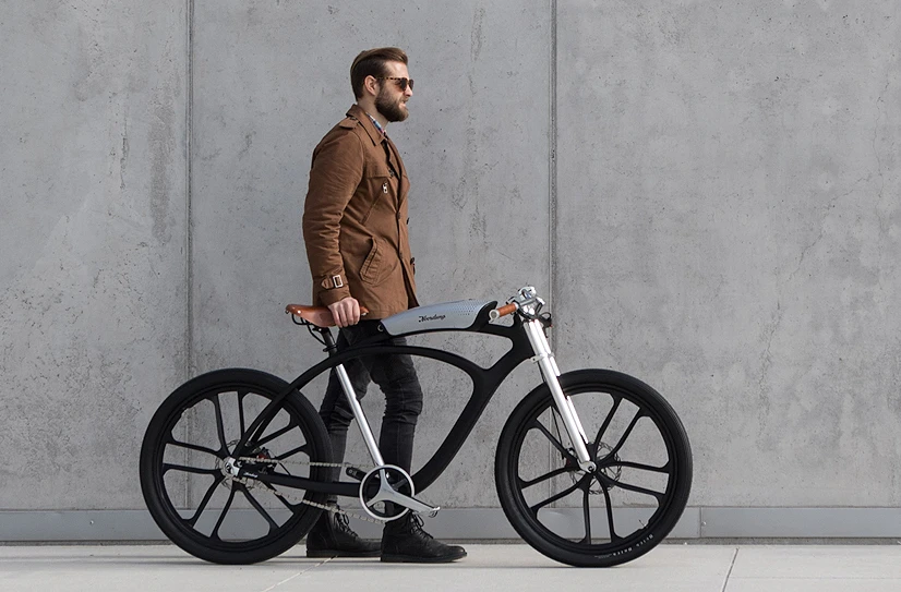 The Noordung bike offers up to around 19 miles of electric-backed range