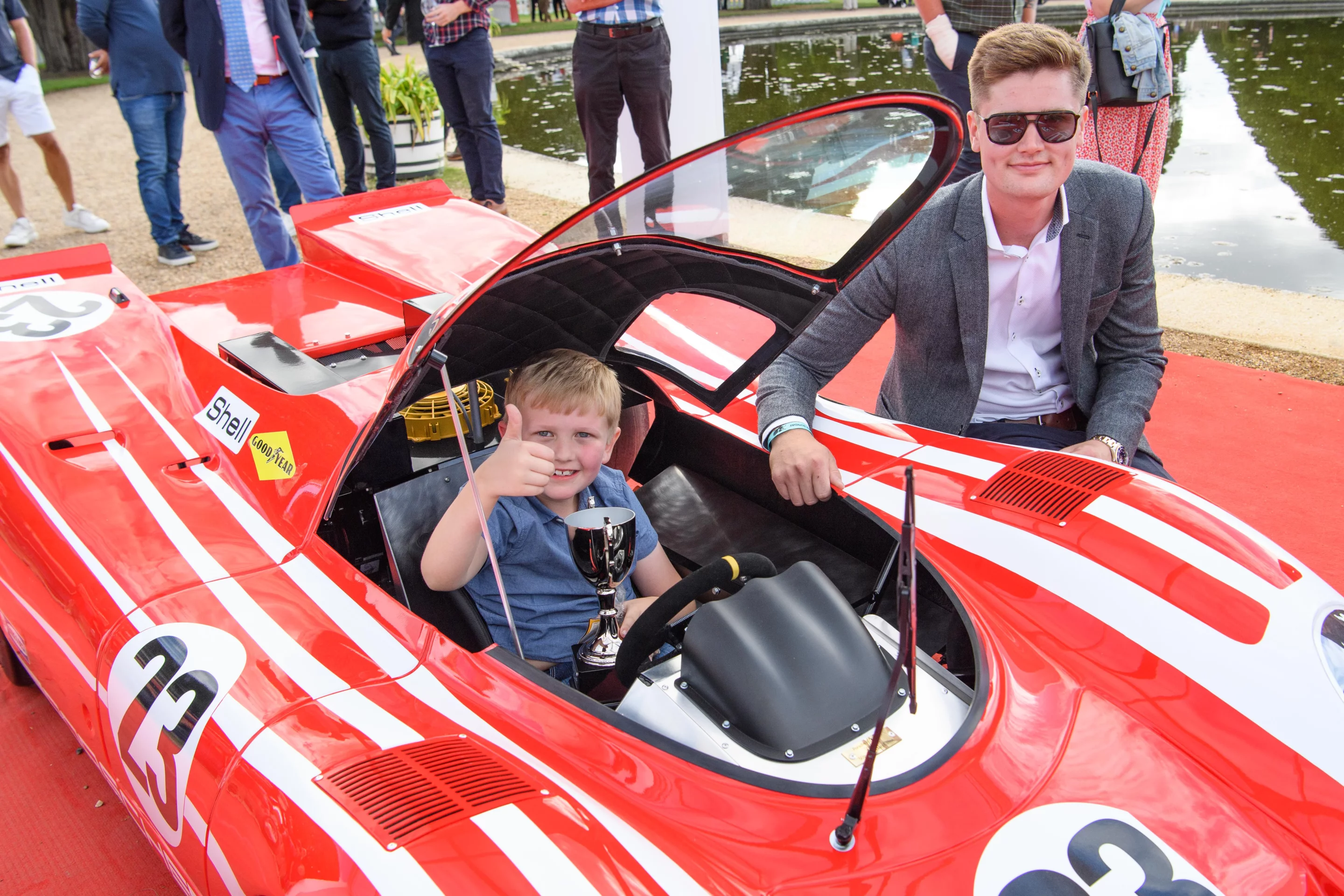 The "Best in Class" winner in the Junior Car Class at the 2020 Concours of Elegance held at Hampton Court Palace on 6 September, 2020 - a near perfect (externally) half-scale replica of the 1970 Porsche 917K that won the 1970 24 Hours of Le Mans