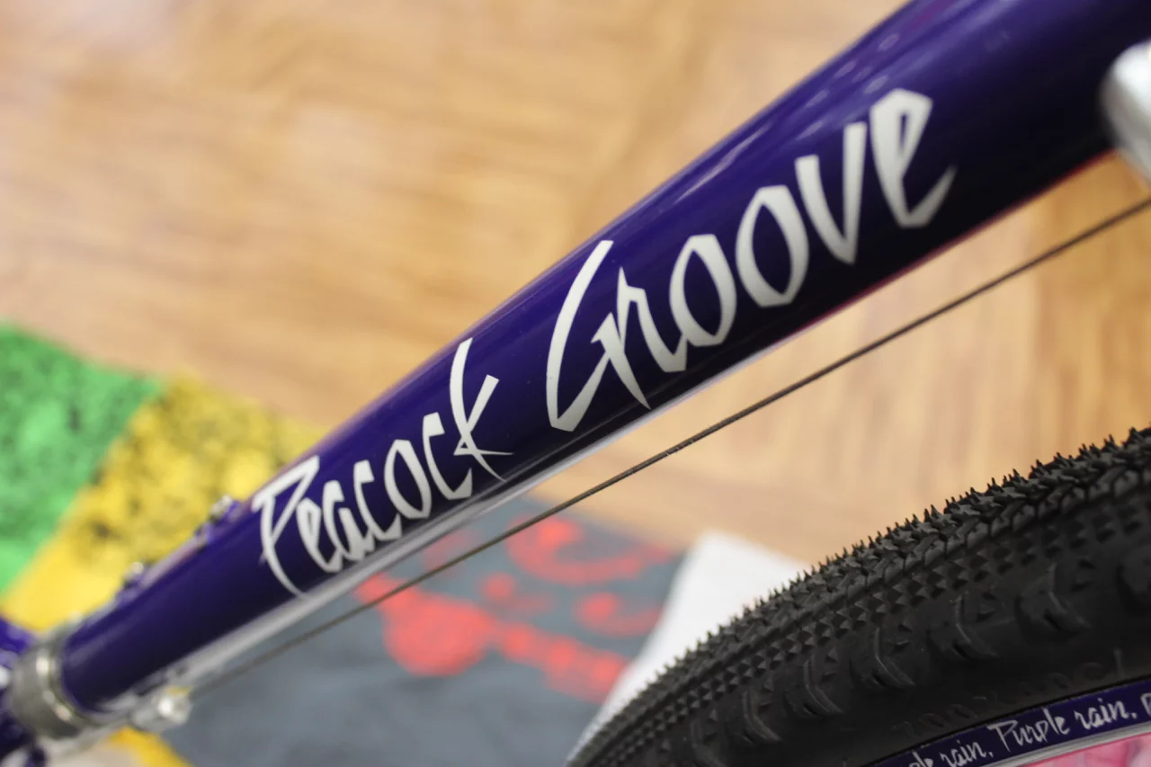 Noren even used a Purple Rain-type font for the branding on the bike