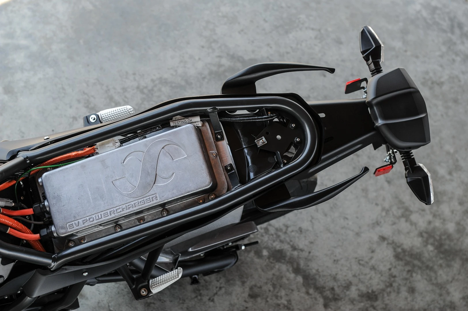 The charging system can be found beneath the seat unit