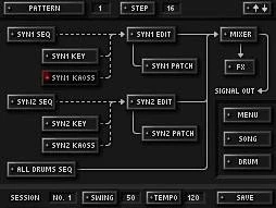 Main navigation screen