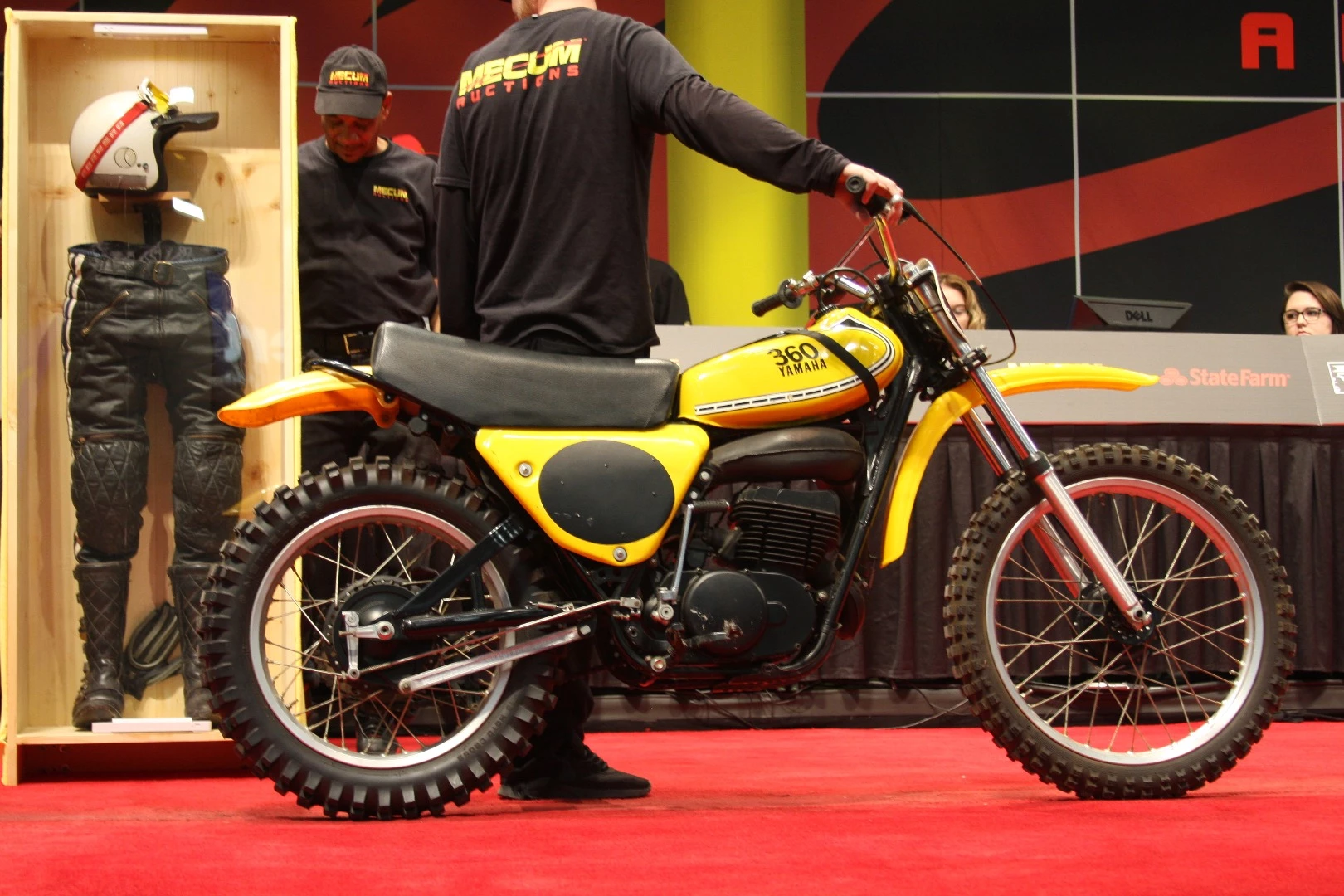 Originally sold at the 1984 Steve McQueen Estate auction at the Imperial Palace in Las Vegas, this lot comprised not just the bike but Steve McQueen's boots, leathers, helmet and goggles on a mannequin, along with certificates of authenticity from McQueen's estate. At auction it failed to sell with a high bid of $56,000, but in the following negotiations, the deal got done at $61,600.