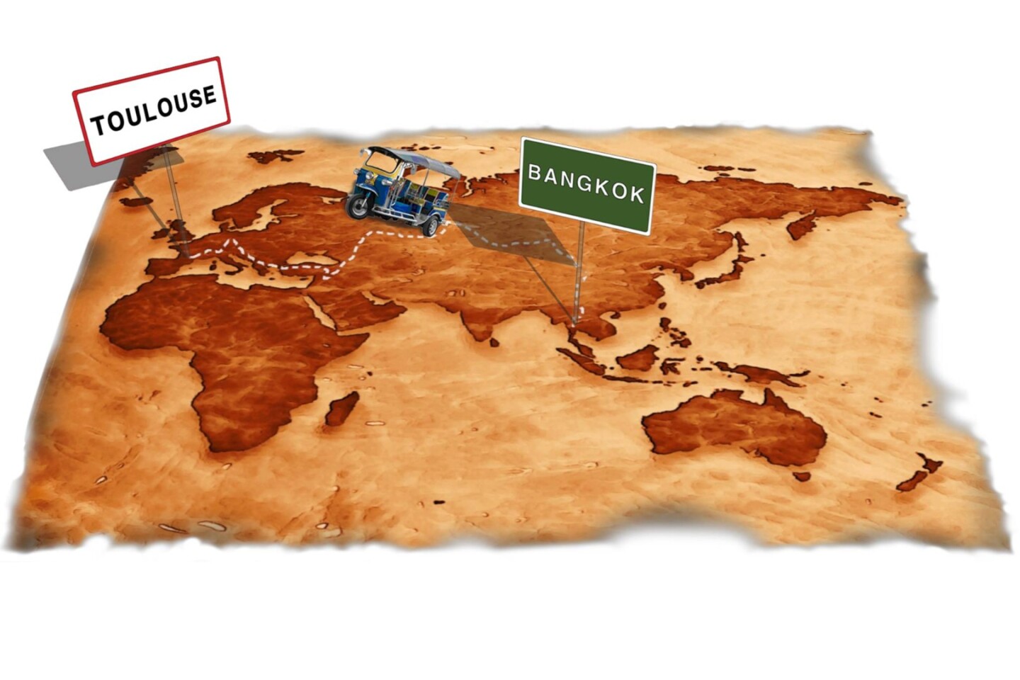 The 20,000 km (12,427 mile) journey passes through countries where electricity networks may be sparse