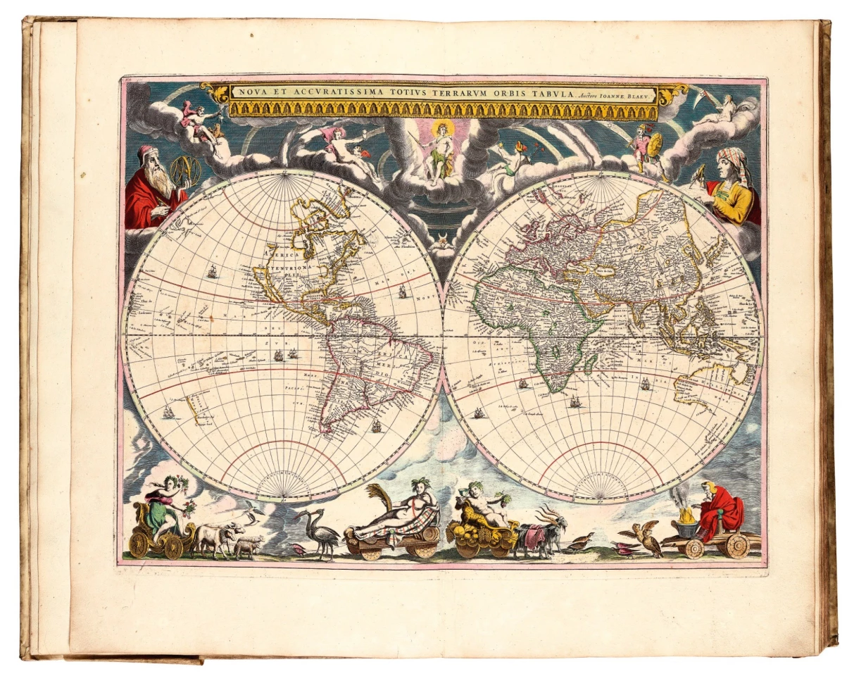 "De Groote Nieuwe Vermeerderde Zee-Atlas" (1685) by Johannes van Keulen sold for $113,279 at Sotheby’s on July 28, 2020