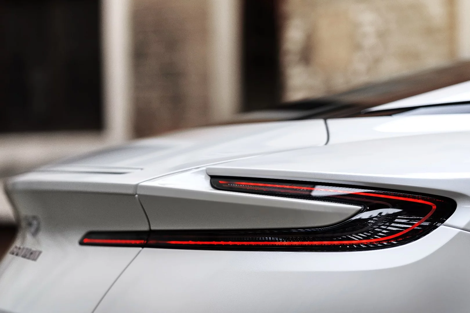 The beautiful brake lights on the DB11