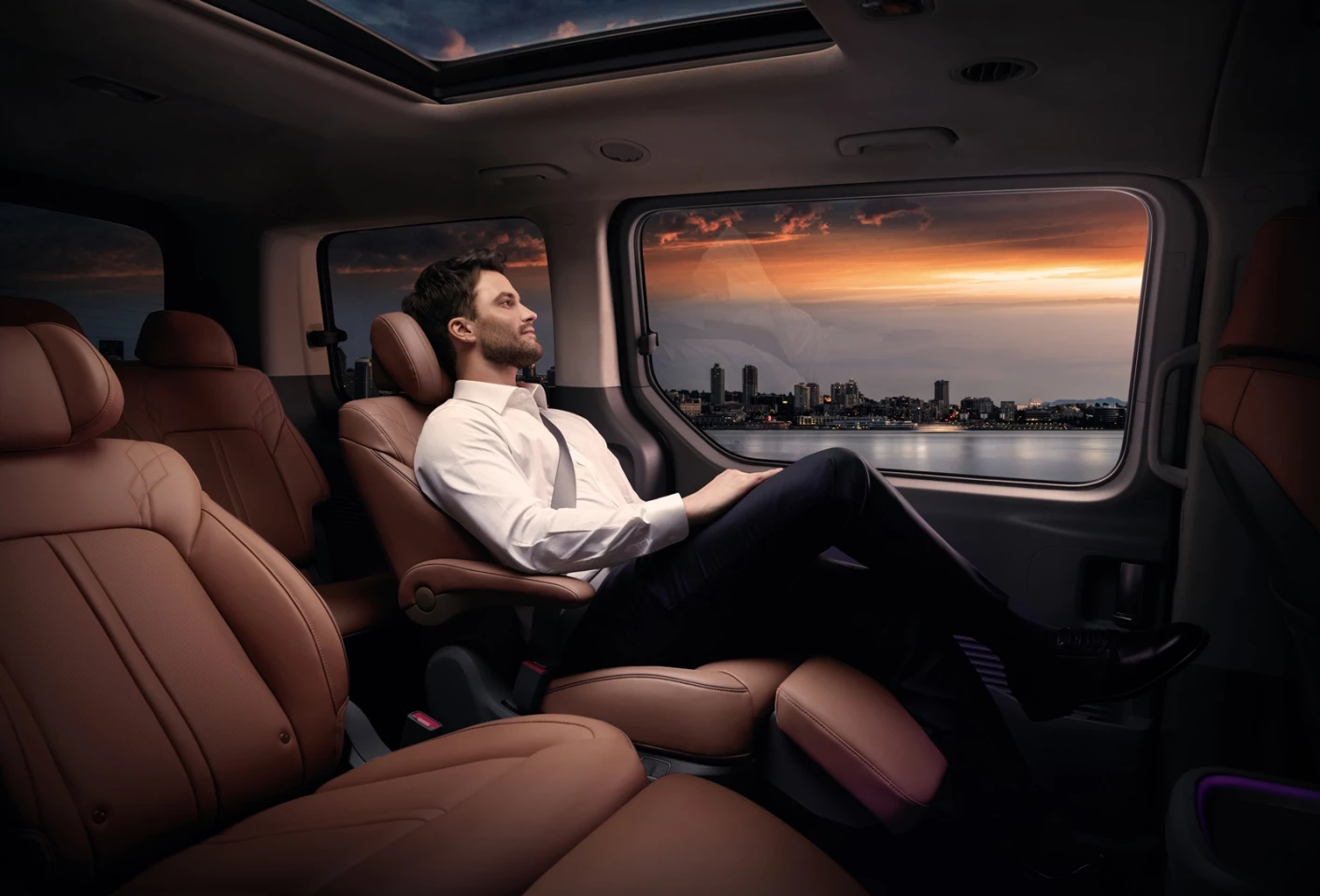 The Premium-trim seven-seater offers one-touch reclining in the second row for added comfort; Hyundai even says the third-row passengers still have ample legroom when the middle seats are reclined