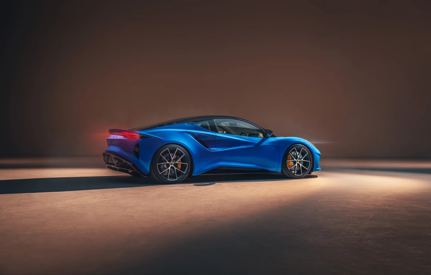 The Emira rides on 20-in wheels with Goodyear Eagle F1 Supersport tires; Michelin Pilot Sport Cup 2 tires come with the optional Drivers Pack