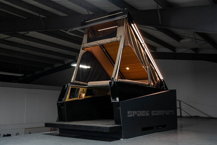 Space Campers reveals its prototype Wedge Cybertruck camping topper