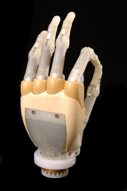 The iLimb hand, from Touch Bionics, demonstrating a "precision grip."
