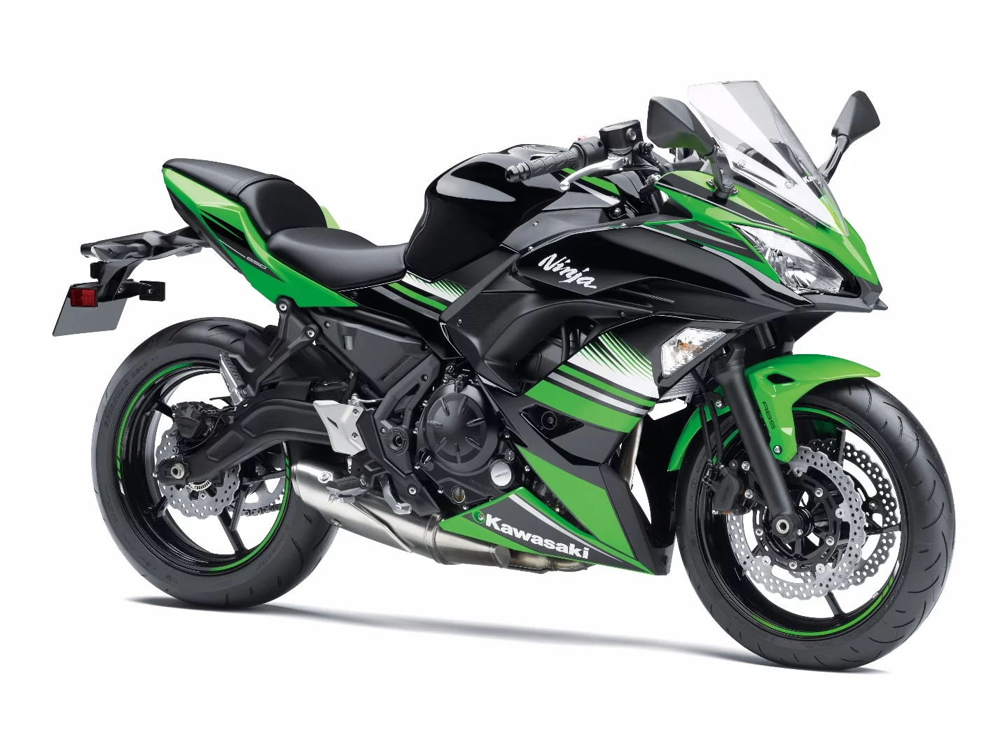 The Lime Green color of the 2017 Kawasaki Ninja 650 is also known as KRT Edition