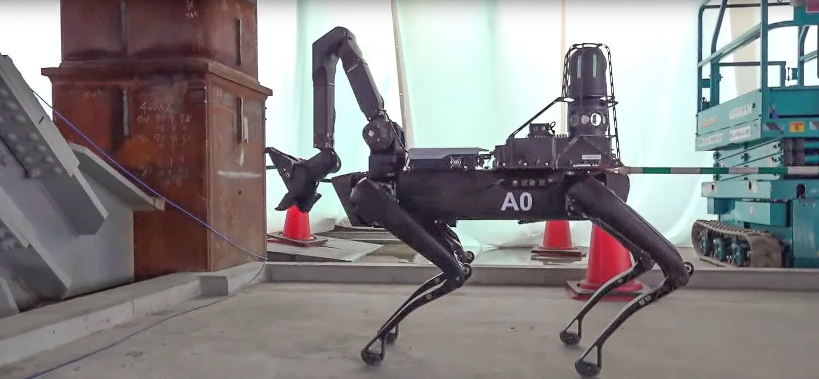 Spot is equipped with an arm/neck for making close inspections