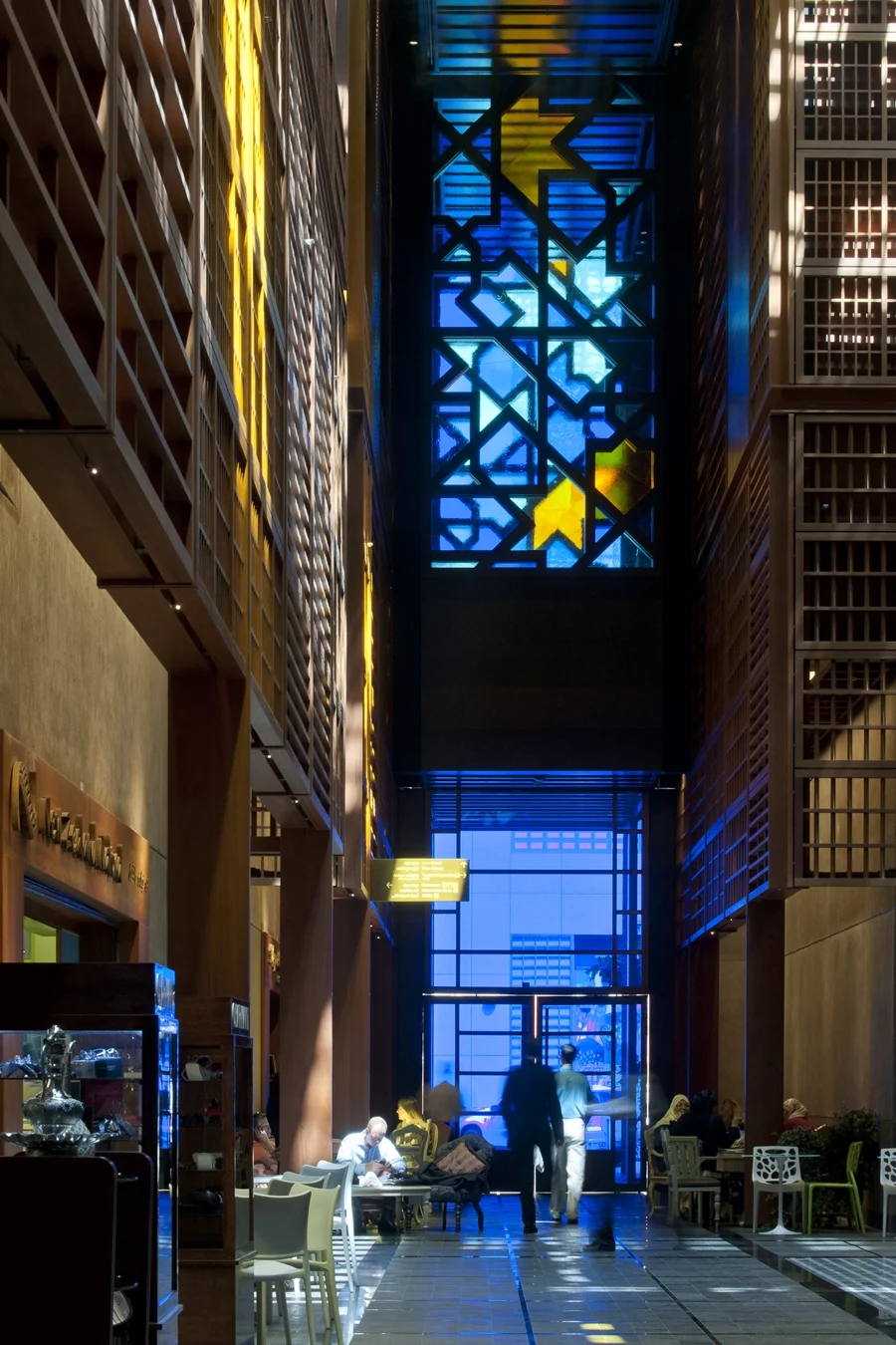 A stained glass entrance at the Abu Dhabi Central Market (Photo: Nigel Young / Foster + Partners)