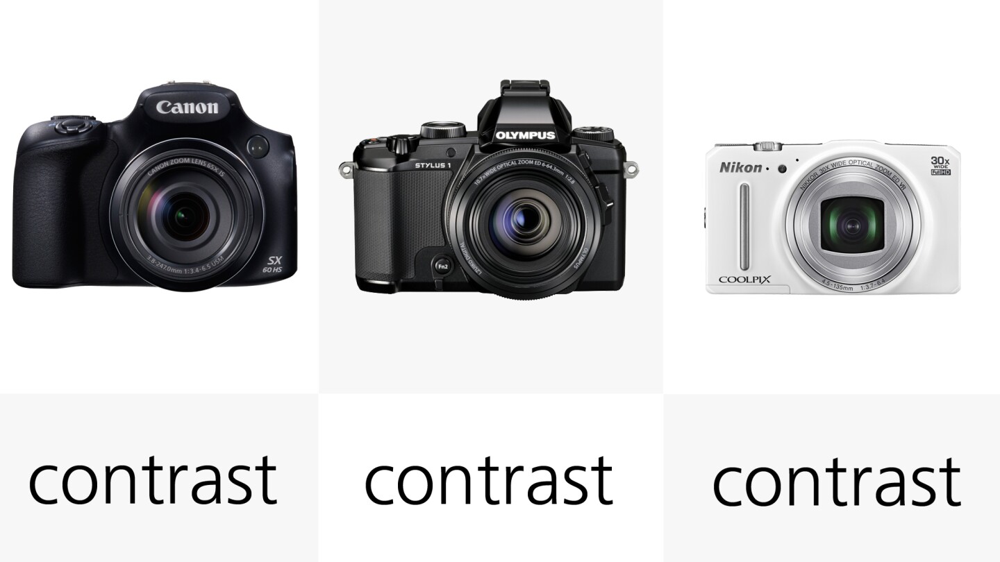 Our line-up of cameras all feature contrast-based autofocus detection, rather than the typically faster hybrid systems used in many mirrorless cameras
