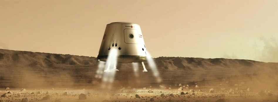 Artist's concept of the first Mars One settlement landing (Image: Mars One)