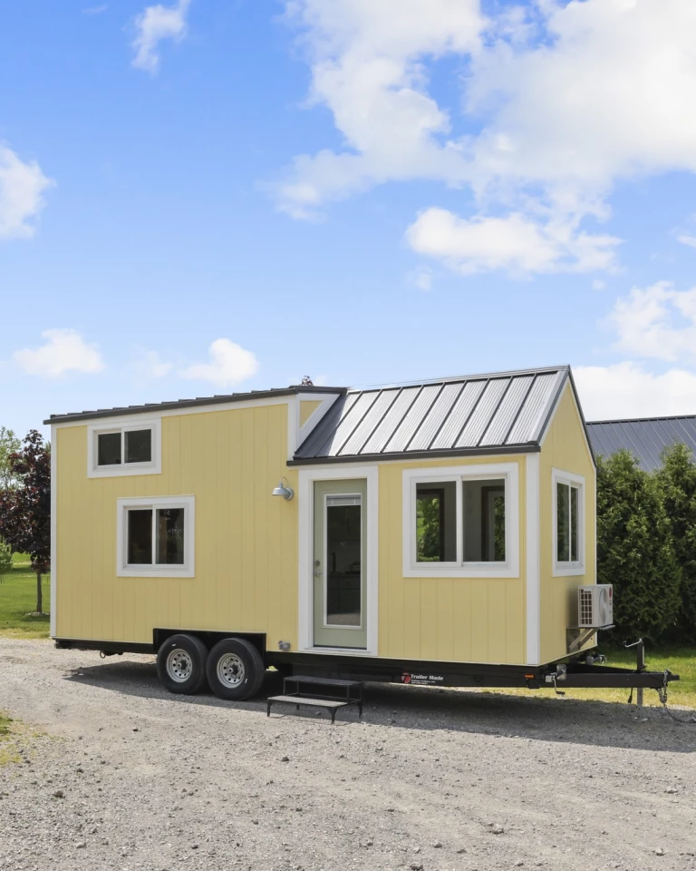The Buttercup tiny house measures 24 ft (7.3 m) in length