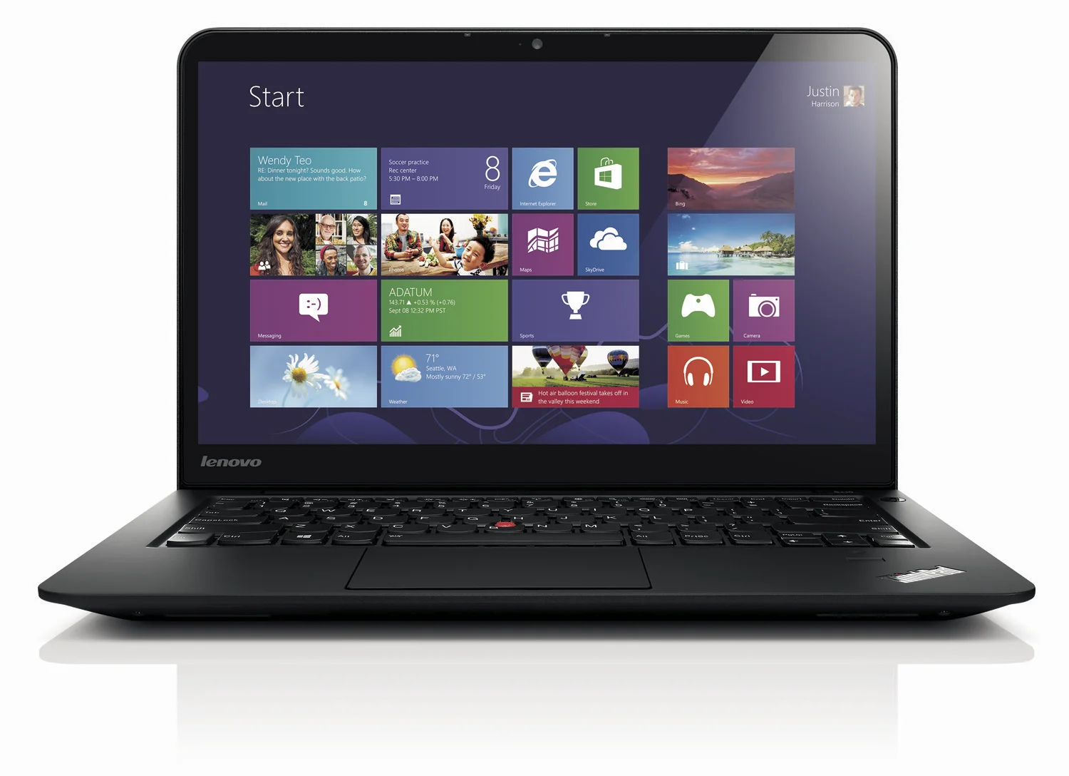 The 14-inch ThinkPad S440 comes with as 10-point multi-touch and non-touch HD screen options