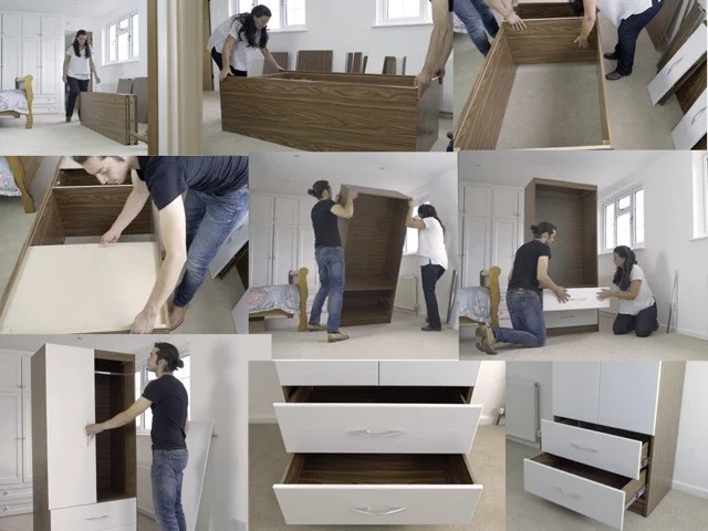 Online video guides are provided to show customers how to put together the flat-packs
