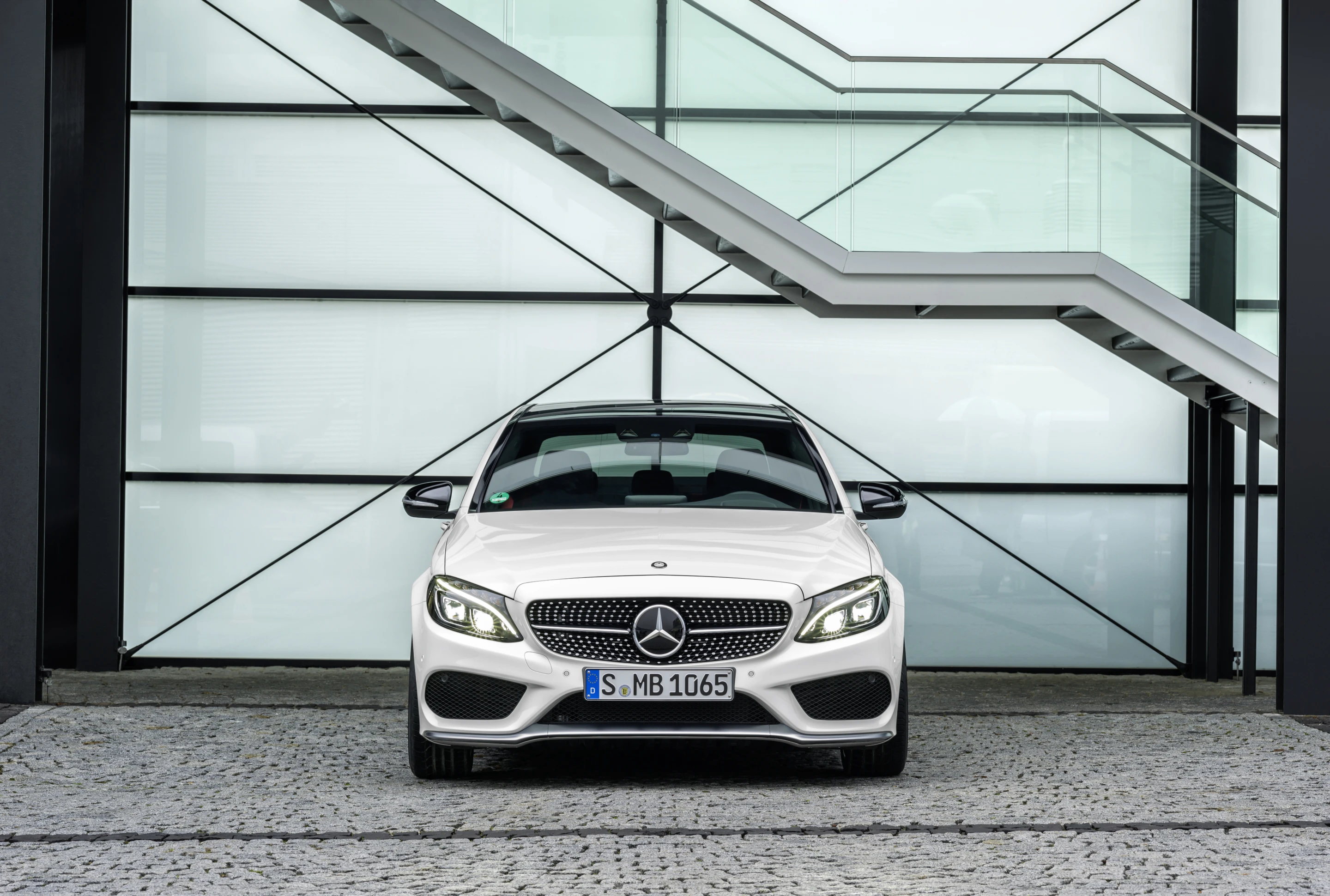 More aggressive air intakes are part of the AMG Sport package