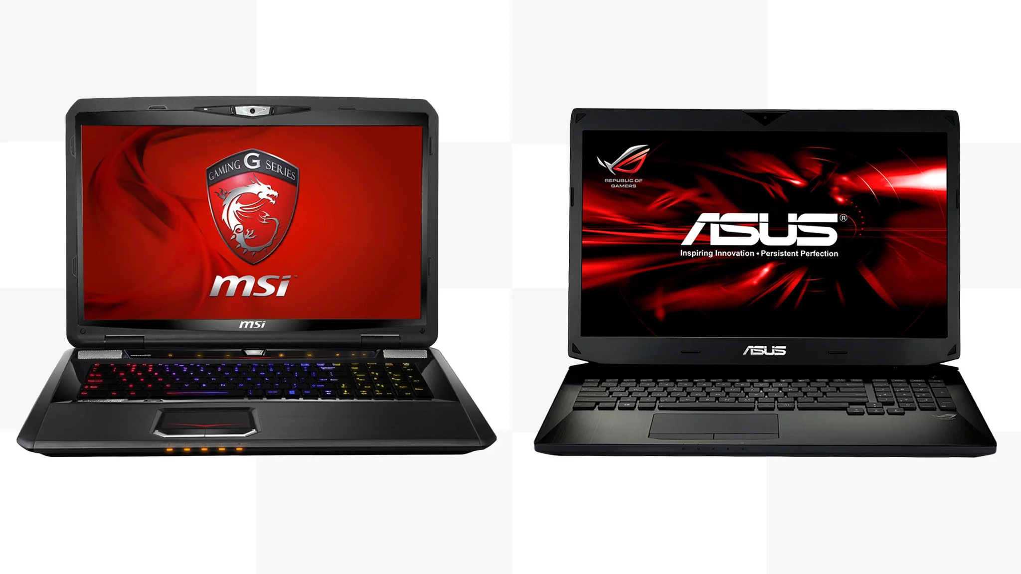 Gizmag compares the specs and features of the MSI GT70 Dominator Pro (left) and the Asus ROG G750JZ
