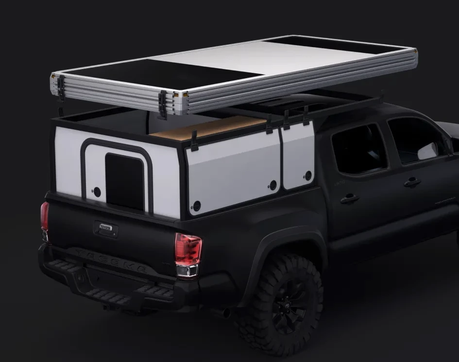 In contrast to most other toppers, the Hardsider is a two-piece design so owners can remove the sleeper roof and use it as a bed rack