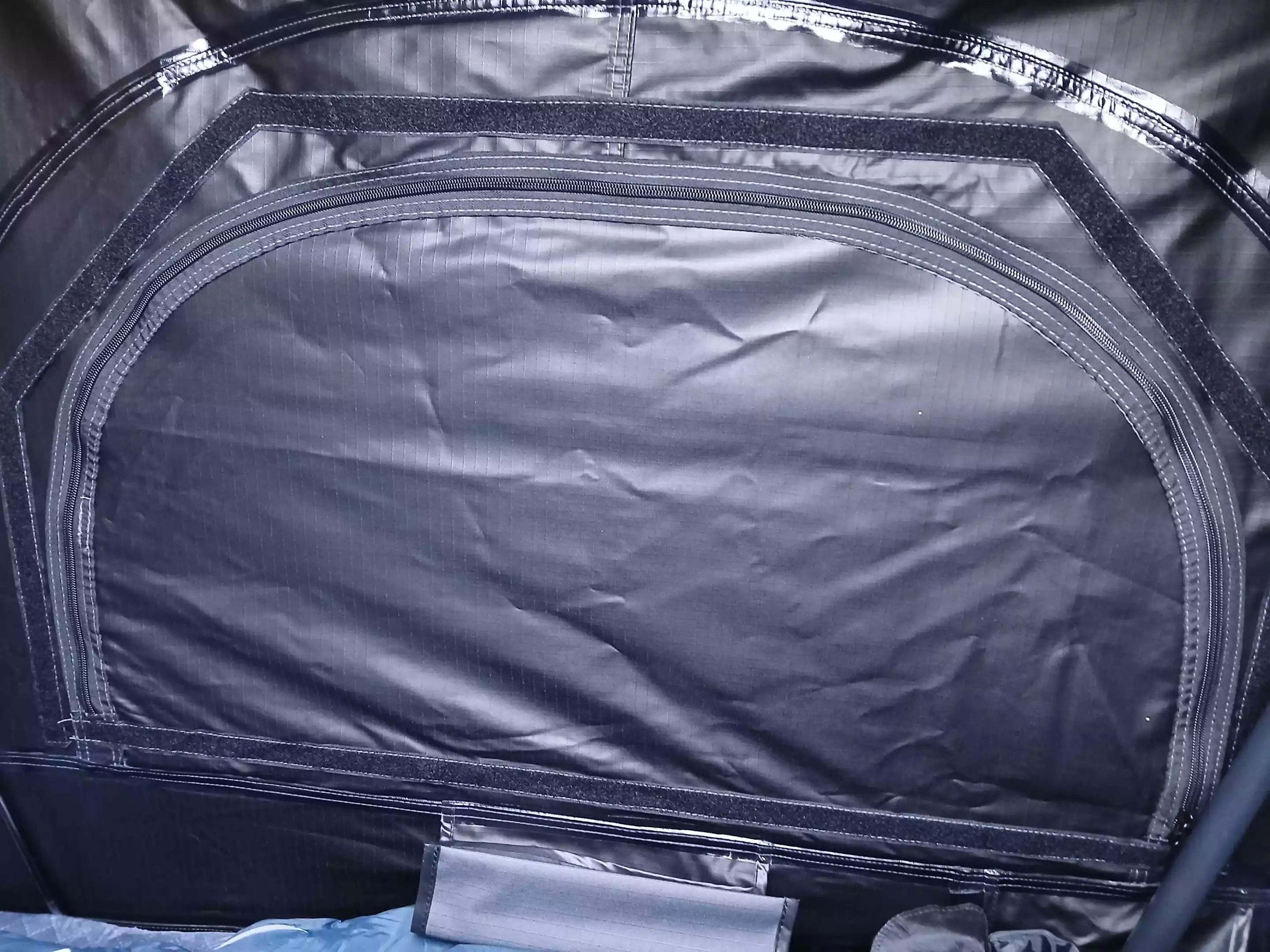 Black-out panel closed for a darker interior; note the